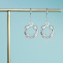 Load image into Gallery viewer, life saver dangle earrings in silver by hkm jewelry
