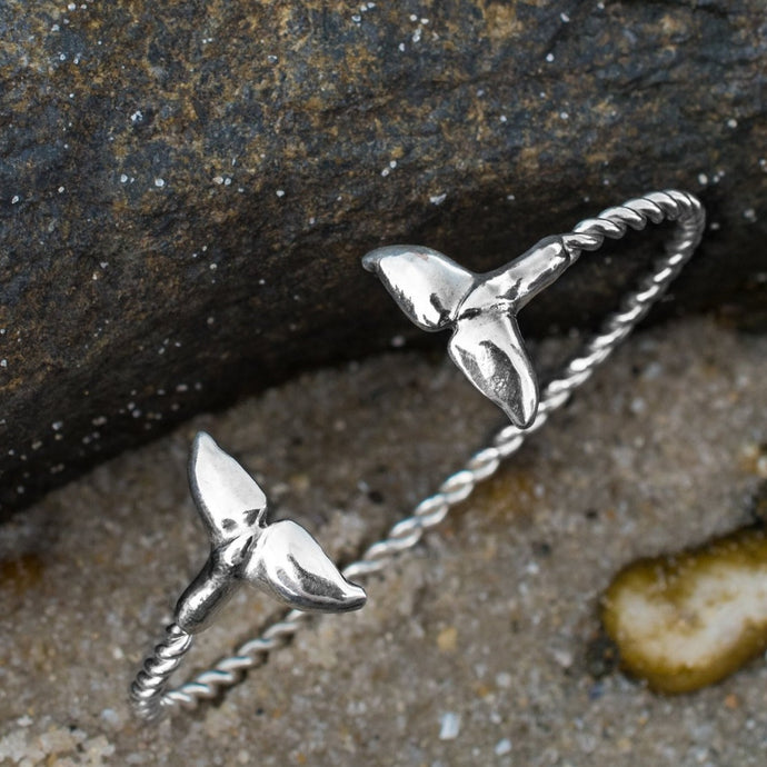 Silver Sea Tail Cuff - Twisted Bracelet