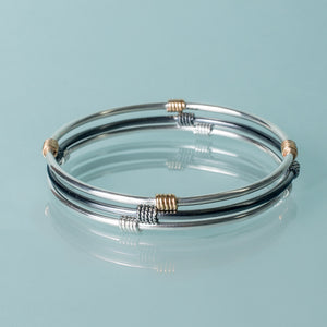 3 stacking bangles in Kisby Ring design by hkm jewelry 