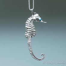 Load image into Gallery viewer, Cast Seahorse Necklace - Cast Silver Statement Piece
