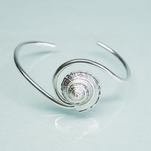 Whelk Wave cuff custom made by hali maclaren of hkm jewelry